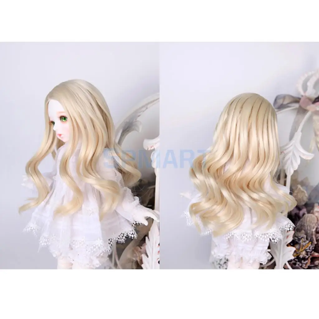 1/3 1/4 1/6 BJD Smart Doll Hair Wave Curly Wig for DOD SD Dollfie Lolita Barbie DIY Accessories #1