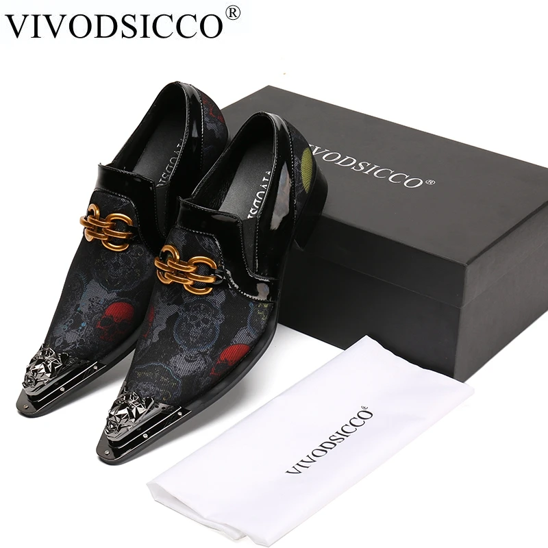 VIVODSICCO/Классические Мужские модельные туфли в деловом стиле; обувь из лакированной кожи; мужские оксфорды на плоской подошве; Свадебная обувь для вечеринок; итальянская официальная обувь