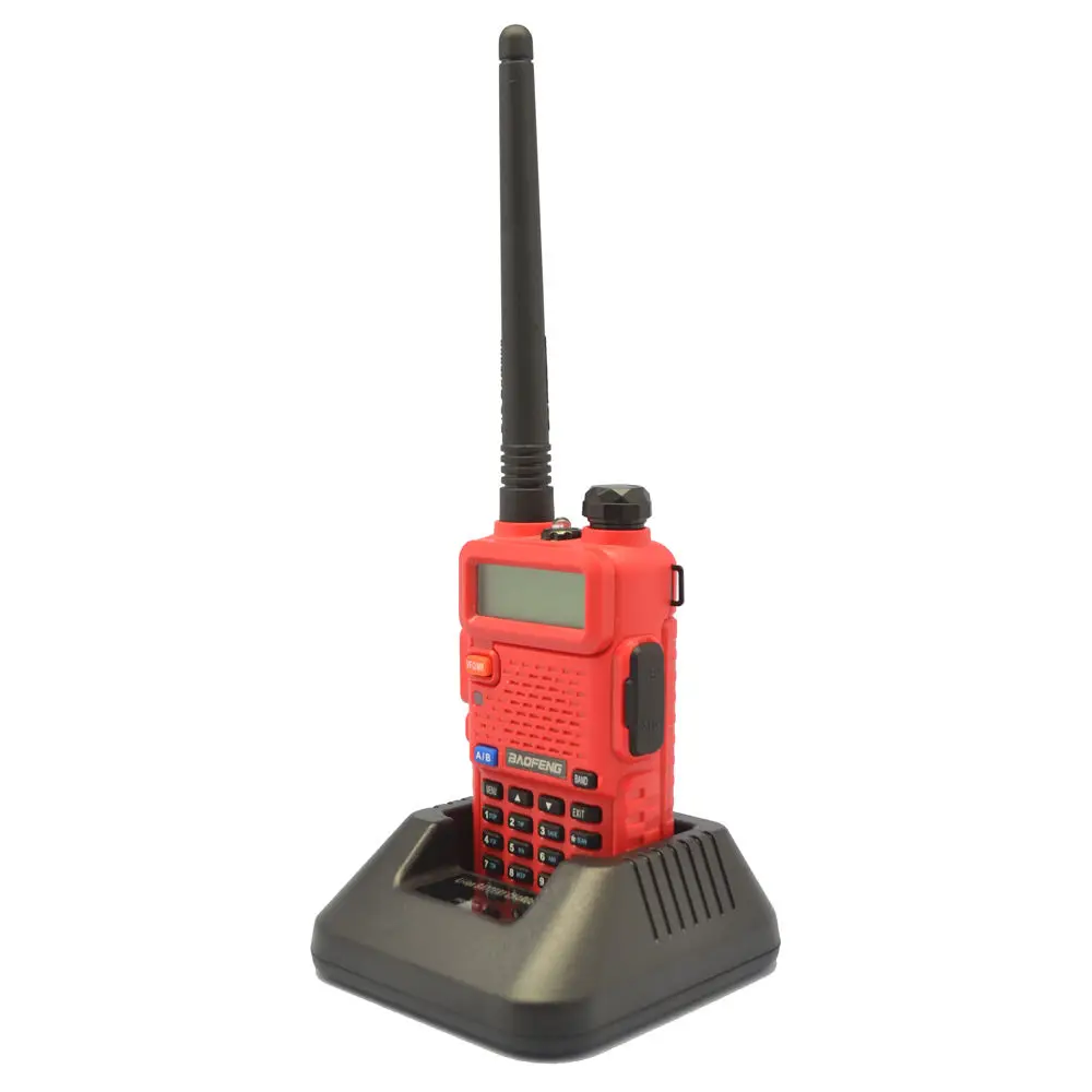 

Red BaoFeng UV-5R 136-174/400-520 MHz Dual-Band CTCSS FM Ham Walkie Talkies+earpiece+Moscow stock