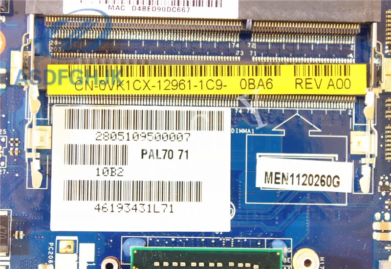لديل كمبيوتر محمول E6320 اللوحة المحمول 0VK1CX CN-0VK1CX LA-6611P W i5 2540 متر CPU 100% اختبار موافق