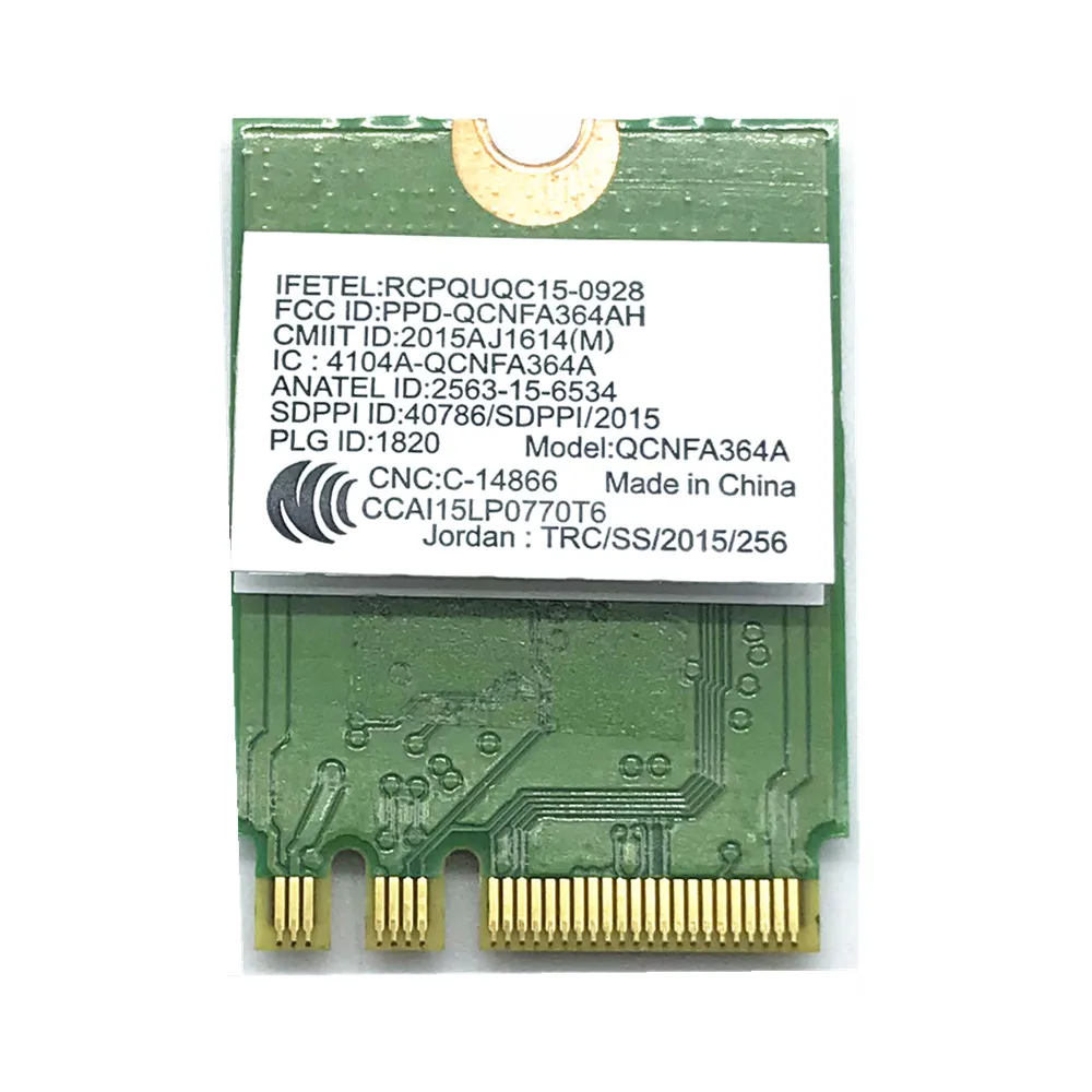 5dbi RP-SMA MHF4 комплект антенн+ Atheros QCNFA364A 802.11ac 867 Мбит/с bluetooth BT 4,1 Wifi NGFF M.2 адаптер карта 867 м WCBN808A