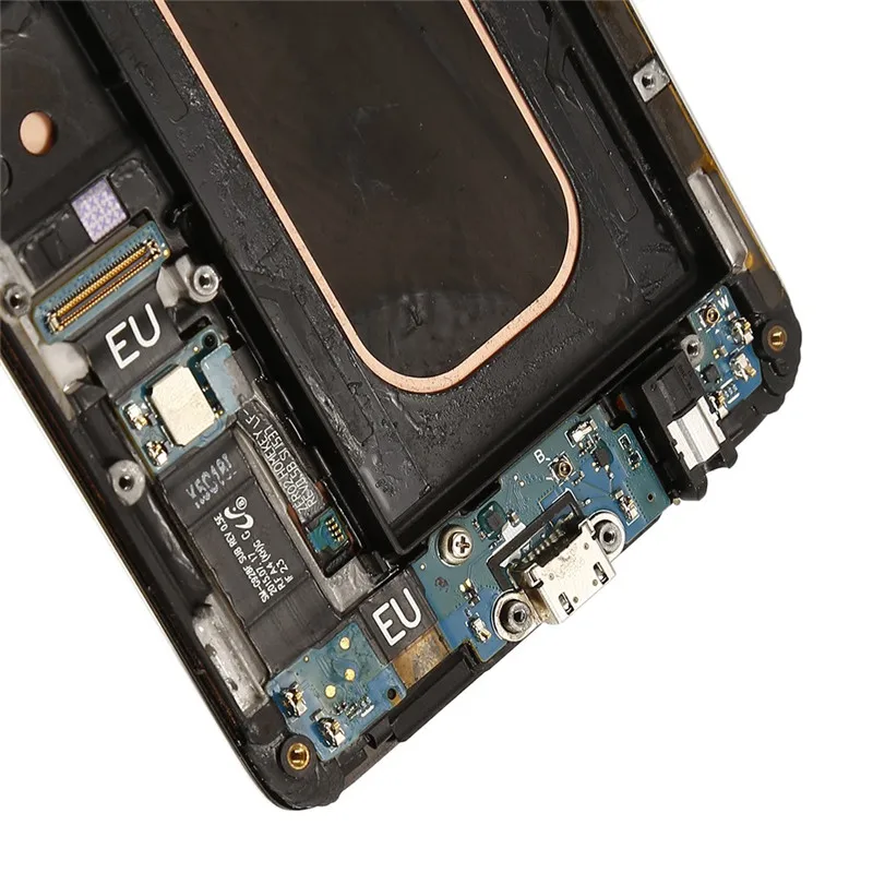 Синий Золотой для samsung Galaxy S6 Edge Plus G928F ЖК-дисплей с сенсорным экраном дигитайзер с рамкой в сборе