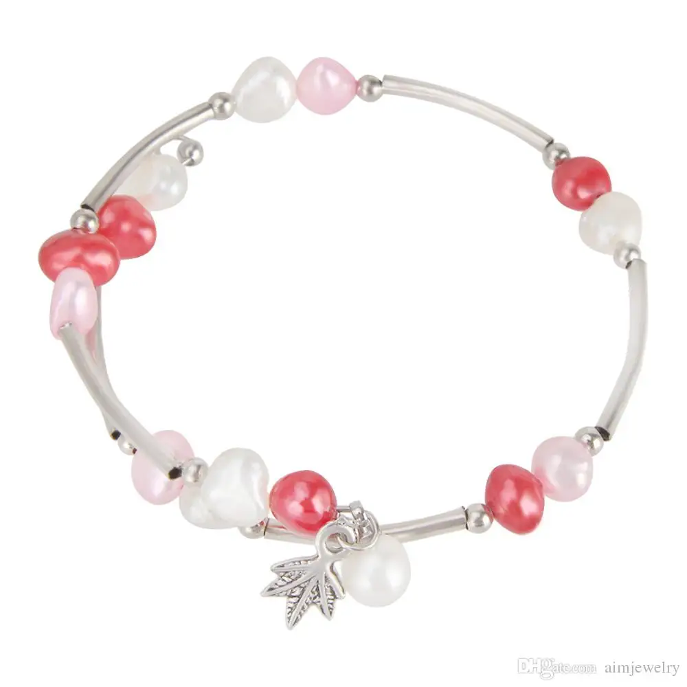 Classic Multicolor freshwater pearl multi-layer bracelet simple European and American style Baroque gift BP01 |