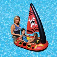 Гигантский детский надувной пиратский корабль лодка игрушка для воды надувной коврик для бассейна кольцо для плавания надувной матрас Игрушки для воды