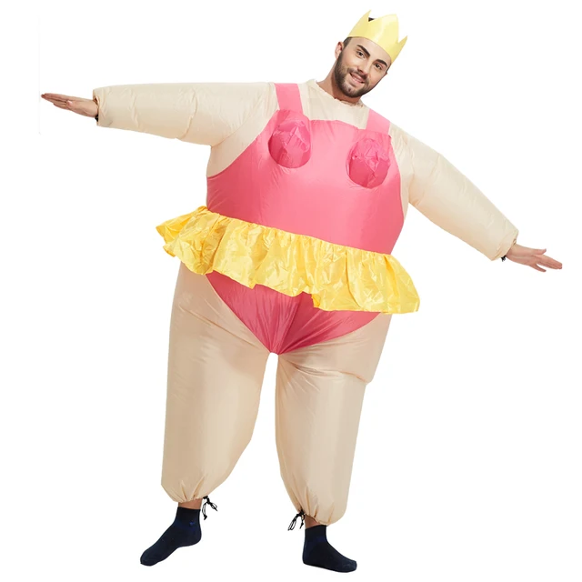 Newest Inflatable Ballet Costume Halloween Party Funny Fat Man Fancy