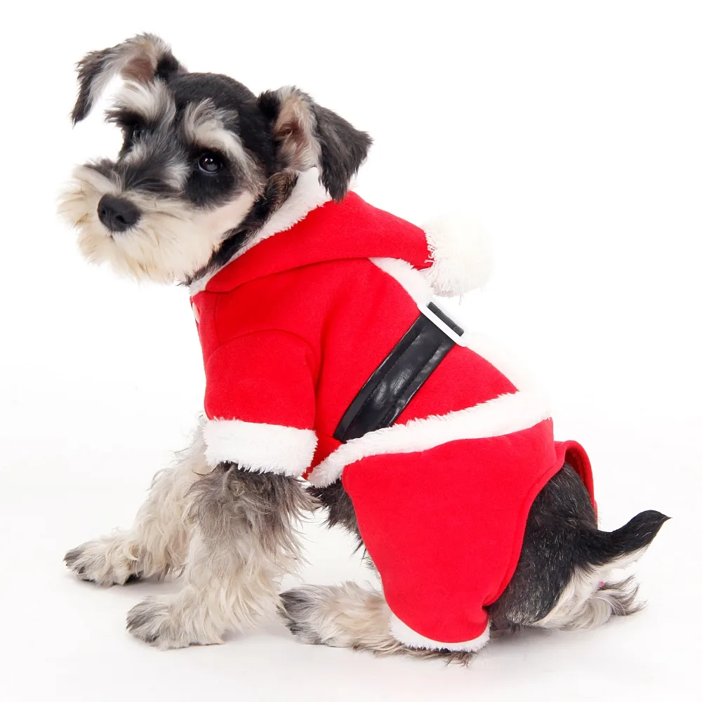 Wholesale Pet Clothing Christmas Puppy Suits Dog Coat with Hat Dog