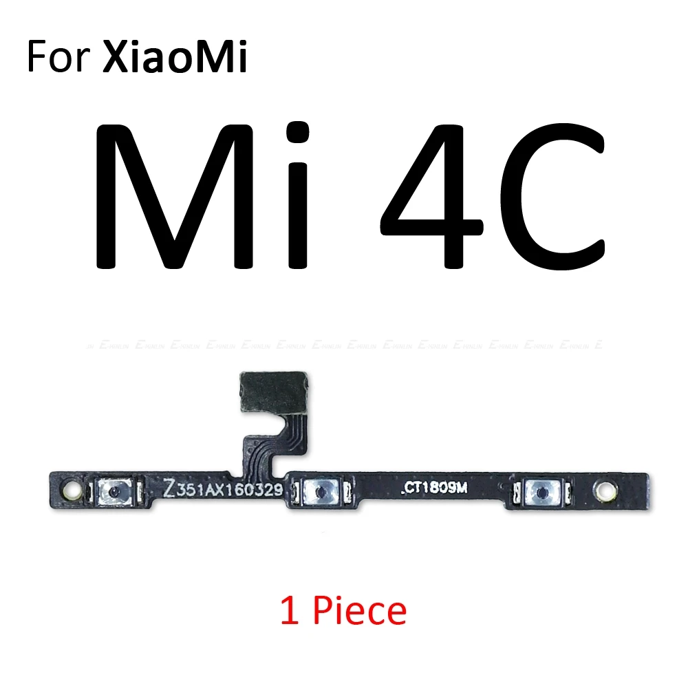 Кнопка включения выключения отключения звука кнопка управления громкостью детали гибкого кабеля для Xiaomi Mi 6 5 5C 5S Plus 4 4C 4i 4S Mix 2S Max 3 2 - Цвет: For Xiaomi Mi 4C