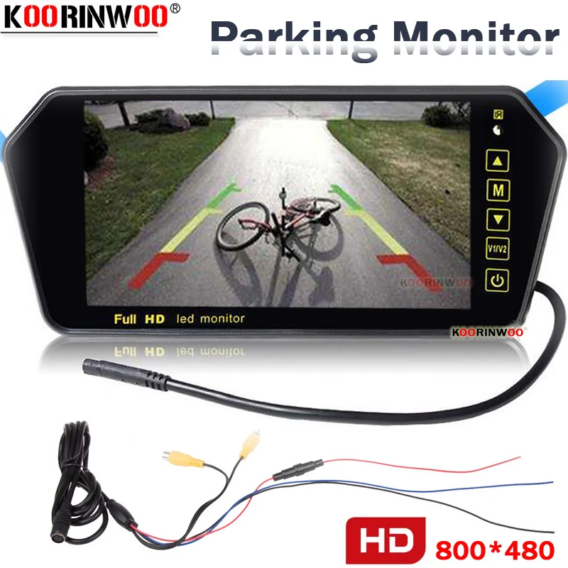 Koorinwoo Drahtlose Adopter Einparkhilfe Auto monitor 7 zoll HD 800P Reverse Automatische Digital Display TFT LCD Sicher Koorinwoo Drahtlose Adopter Einparkhilfe Auto monitor 7 zoll HD 800P Reverse Automatische Digital Display TFT LCD Sicher