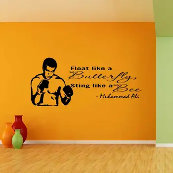 

Wall stickers gym Muhammad Ali quotes quotes vinyl wall stickers wallpaper home decoration wall decals house decoration DW1100