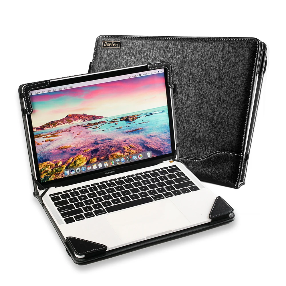

Original Berfea Case Cover for Acer spin 5 SP513 13.3 inch Laptop PC Notebook Faux Leather Protective Skin Bags Shell Sleeve