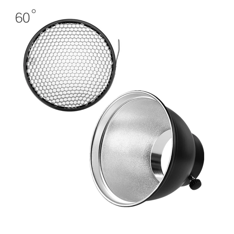 Reflettore Studio 18 Cm Con Griglia A Nido D'Ape 60° - Per Flash Bowens, Per Ritratti E Prodotti - Foto 2