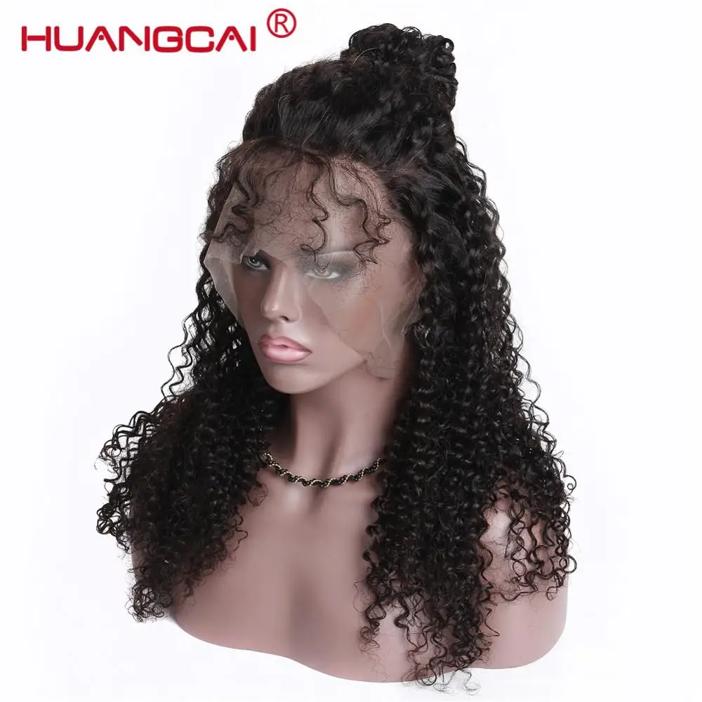

360 Lace Frontal Wig Remy Malaysian Kinky Curly Wig For Women Lace Frontal Human Hair Wigs Pre Plucked Hairline Black Color