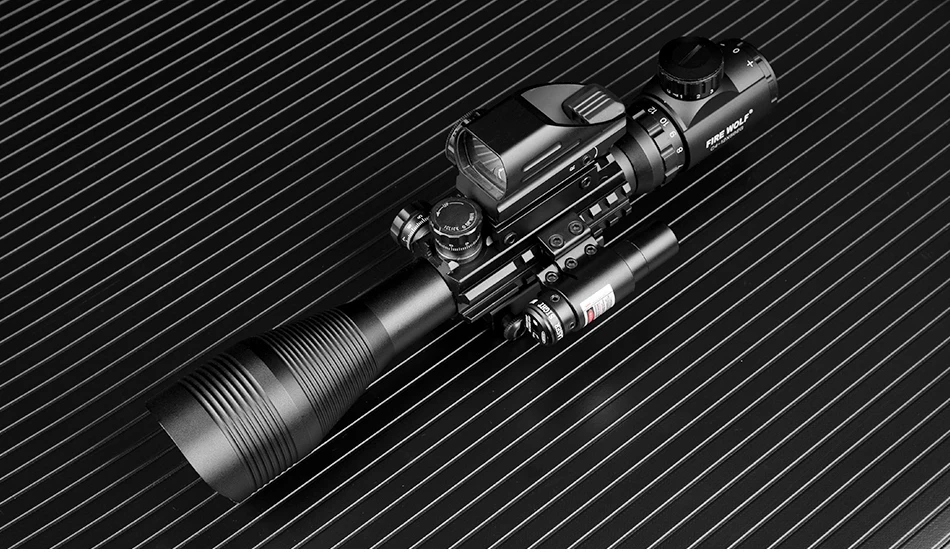 Охотничий Airsofts Riflescope 4-12X50 EG 3 в 1 Тактический Воздушный пистолет Красный Зеленый точечный лазерный прицел голографическая Оптика прицел