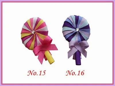 Маленький волосы бант 16 шт. hairbow grosgrain ленты hair bows с зажимом для девочек аксессуары для волос