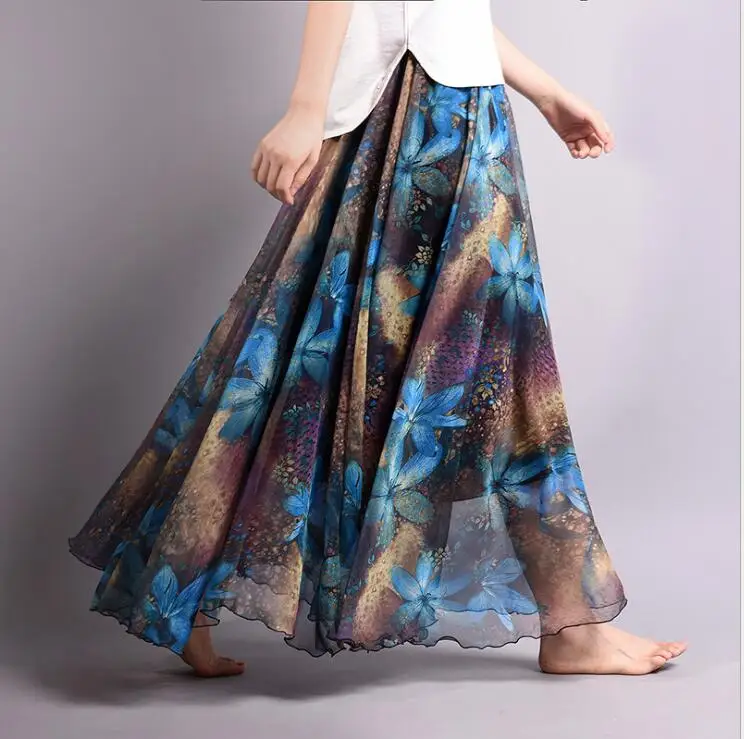 New fashion long chiffon font b skirt b font font b women s b font elegant