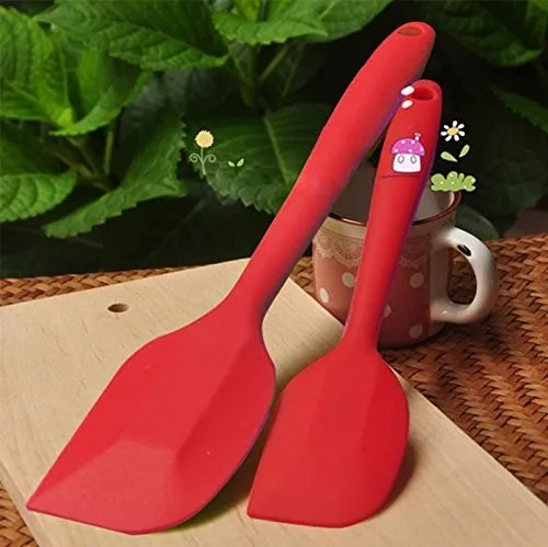  2pc Silicone Spatula Baking Spatulas Cake Spatula Butter Mixer Cake Tool/ Mixing Batter Scraper Bru