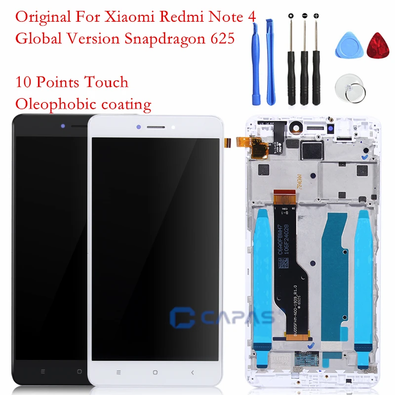 Original For Xiaomi Redmi Note 4 LCD Display Frame Touch