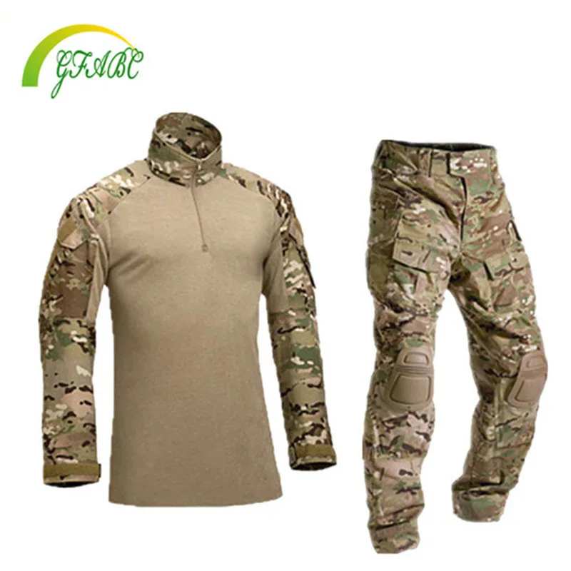 

Tactical military uniform clothing army of the military combat uniform tactical pants with knee pads camouflage hunting clothes