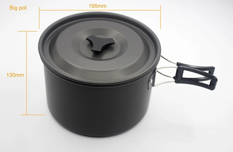 Panelas ao ar Conjunto de Cozinha Utensílios de Mesa Portátil Livre Piquenique Acampamento Caminhadas Multifuncional Pote Frigideira Tigela 18 Pçs 13 Cheap Louça para ar livre
