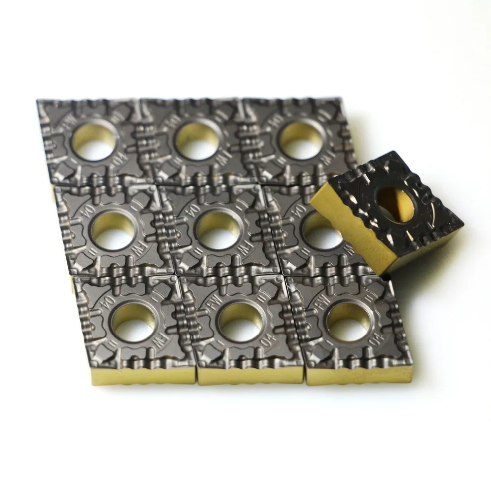 

BTgeuse 10pcs CNMG120404 CNC Carbide Insert Indexable Lathe Inserts CNMG431 Lathe Turning Tool for Steel CVD Coating