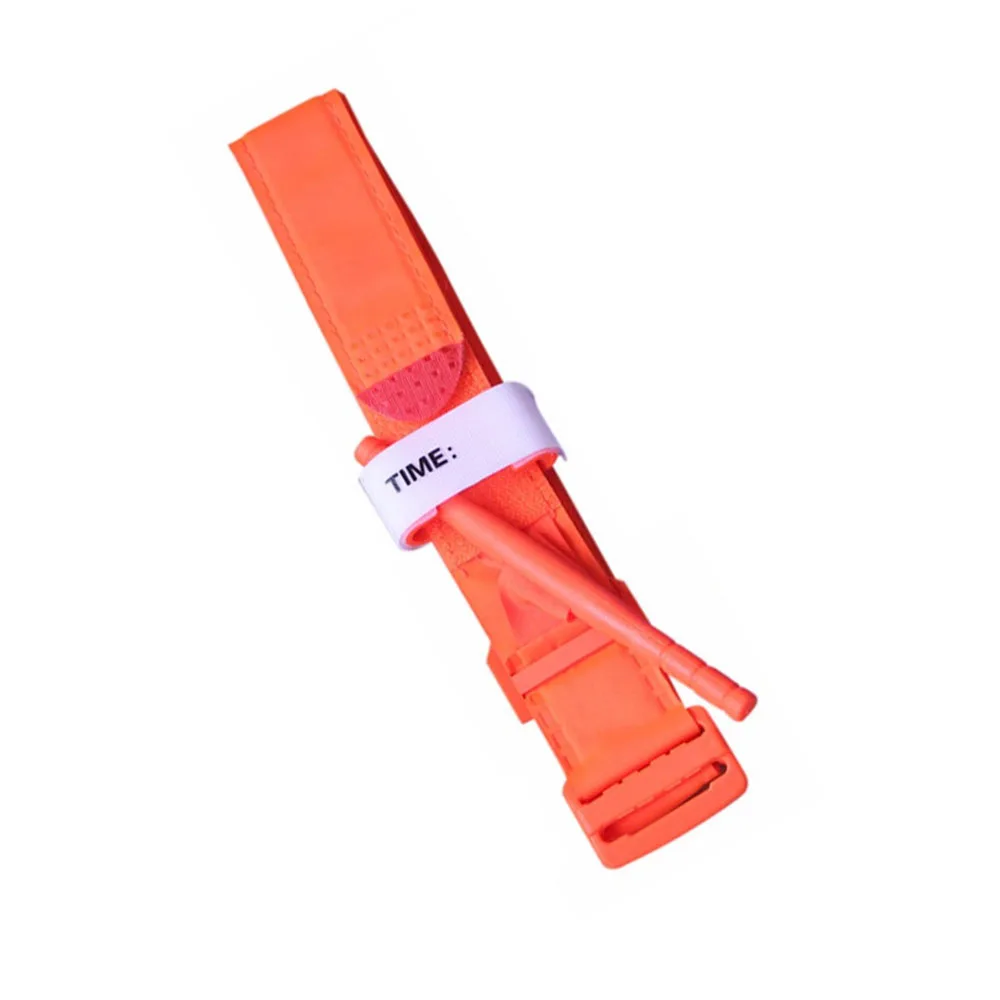 Открытый выживания медицинский жгут для оказания первой помощи комплект Тактический аварийный жгут военный жгут быстросъемная спасательная пряжка - Color: Orange