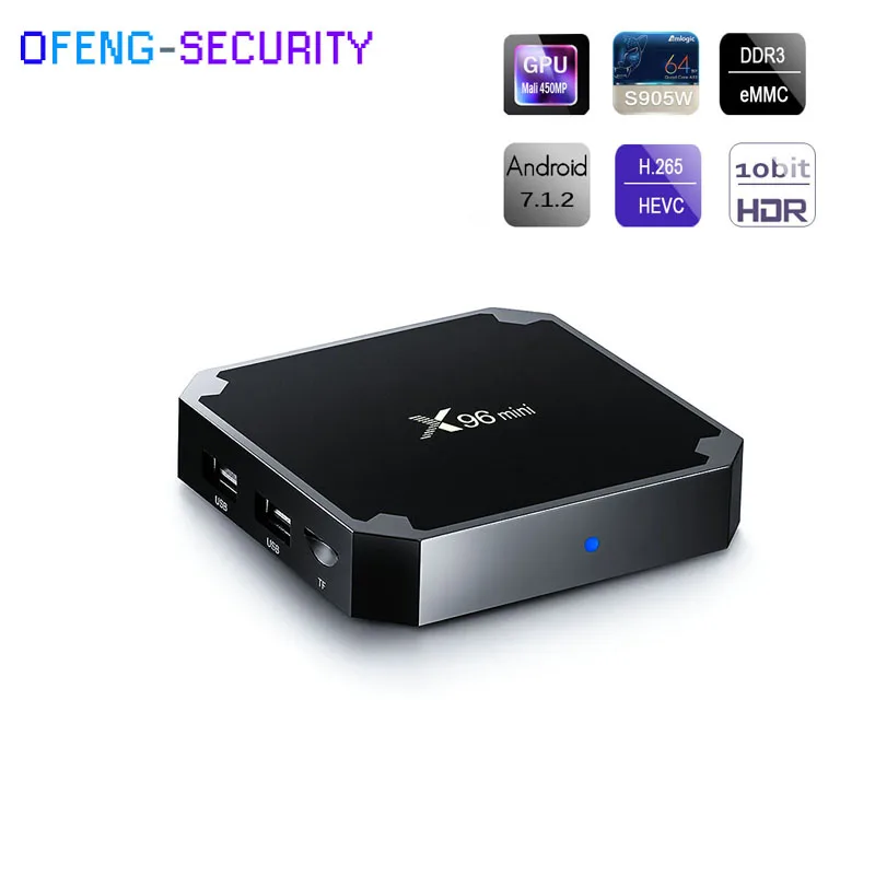 X96 Мини Android 7,1 Tv Box 1G + 8G Amlogic S905W четырехъядерный поддержка 4 K медиаплеер 2,4G Wifi x96mini телеприставка