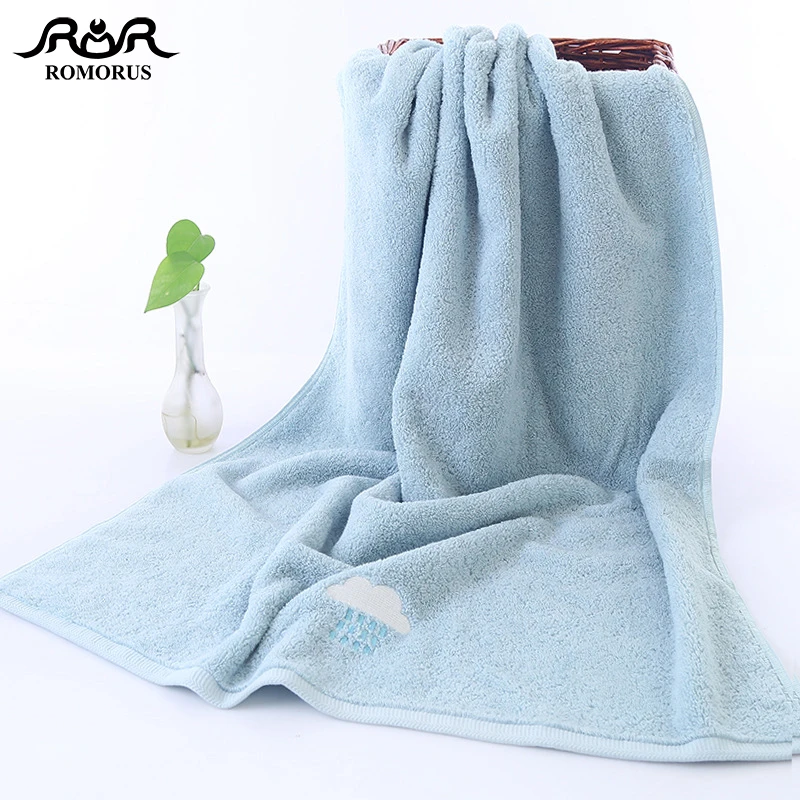ROMORUS, дизайн, плотное Хлопковое полотенце, s 500gsm, символ погоды, Вышитое банное полотенце для лица для взрослых, качественное Подарочное полотенце s