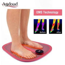 USB Перезаряжаемый EMS массажный прибор для ступней ABS физиотерапия вибратор для ног беспроводной стимулятор мышц ног коврик для массажа ног