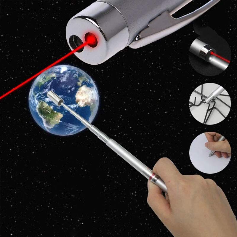 Multi Function Pen Laser Pointer Torch Ballpoint Pen \u0026 Telescopic 4 in 1 Pointer for ...
