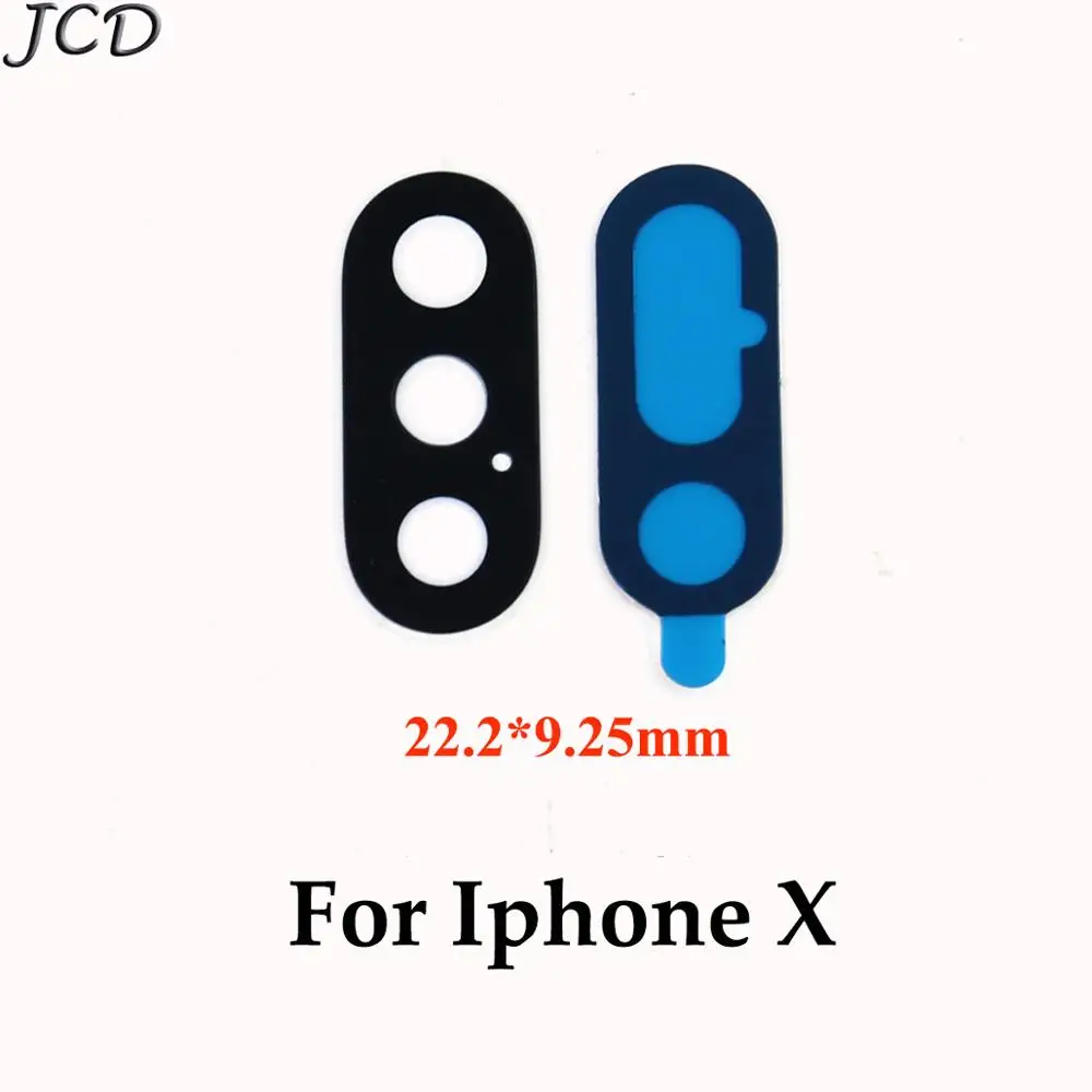 JCD для iPhone 6 6 Plus 6s 6s Plus 7 8 8 Plus 5G 5s SE X XR XS Max Задняя крышка объектива камеры Замена стеклянной крышки с клеем