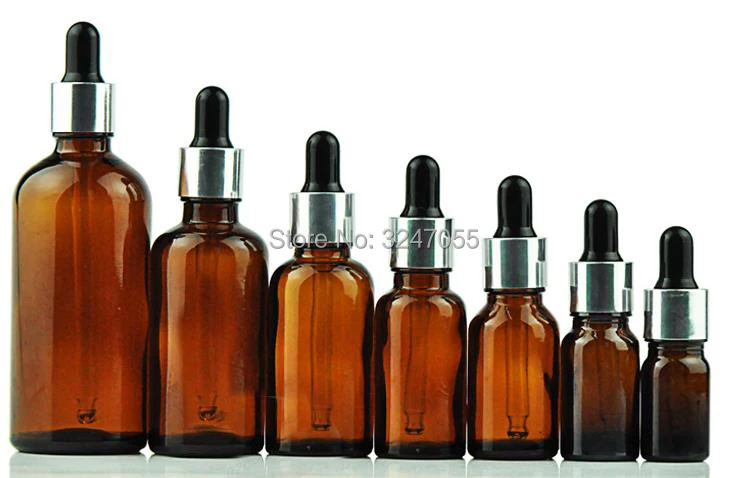 Пустые стеклянные коричневые капельницы 5ml10ml15ml20ml30ml50ml100ml для эфирного масла