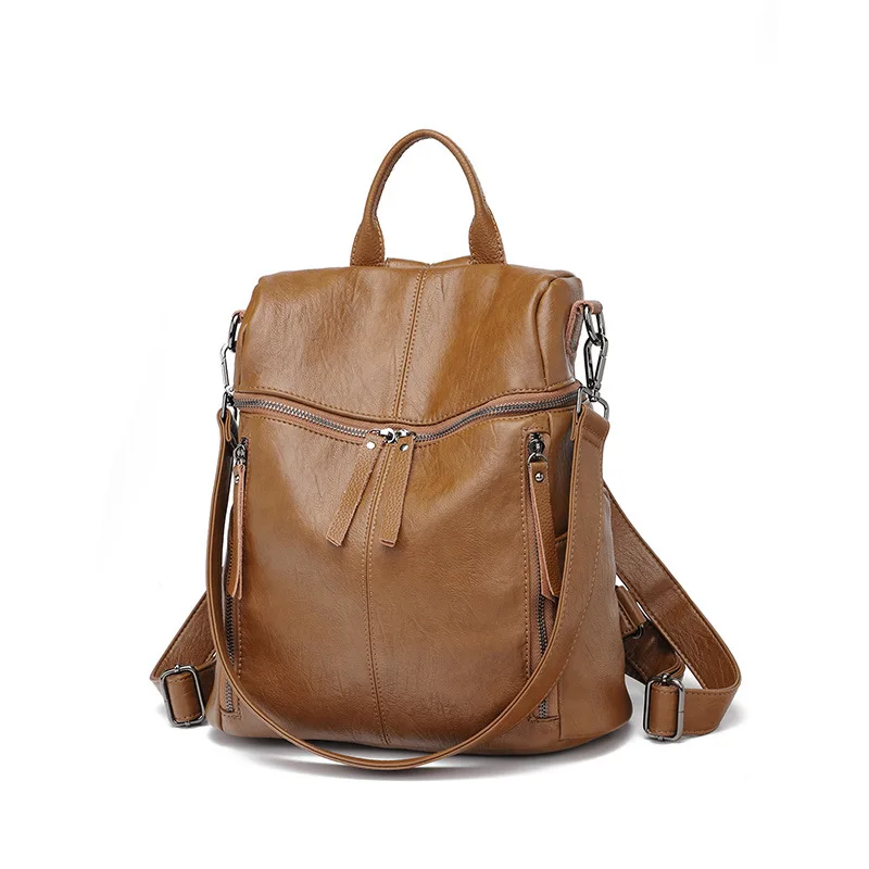 

Women Backpack Genuine Leather Fashion Causal Bags High Quality Cowskin Female Shoulder Bag Trendy Backpacks For Girls new C564