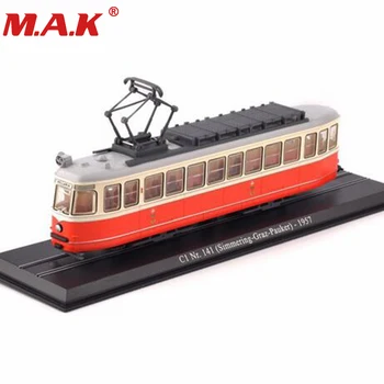 

Kid toys 1/87 model C1 Nr.141 (Simmering-Graz-Pauker)-1957 Atlas tram vehicle car No. 11 swiss tram for fans collection gifts