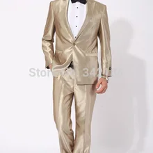 Новое Золотое лучшее мужское облегающее смокинги для жениха, мужские свадебные платья, одежда для выпускного вечера, Лучший мужской костюм, Мужская одежда для свадьбы
