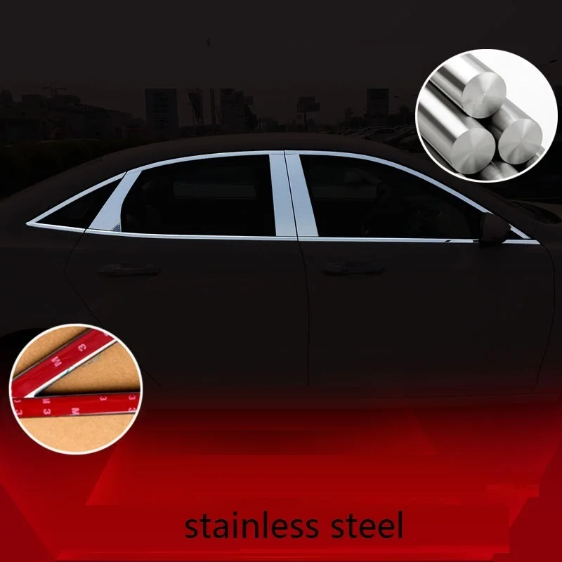 

Window Exterior Promote Modified Automovil Chromium Mouldings Parts Protecter Accessory Covers 15 16 17 18 19 FOR Ford Escort