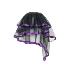 UTMEON, сексуальная женская черная, красная юбка-американка, черная, фиолетовая юбка-пачка, юбка в сеточку, юбка-смокинг, юбка со шлейфом и рюшами