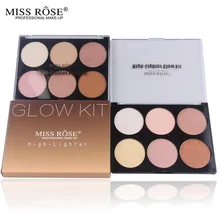 Highlighter Shimmer Paleta de Contorno Maquiagem Em Pó Cores Ilumine Bronzers Highlighteres Long-Lasting Brilho Kit de Beleza Cosméticos
