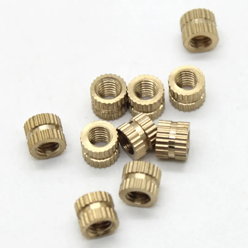 50pcs M4*4/5/6/8/10 6.3mm Injection nut copper insert knurled nut