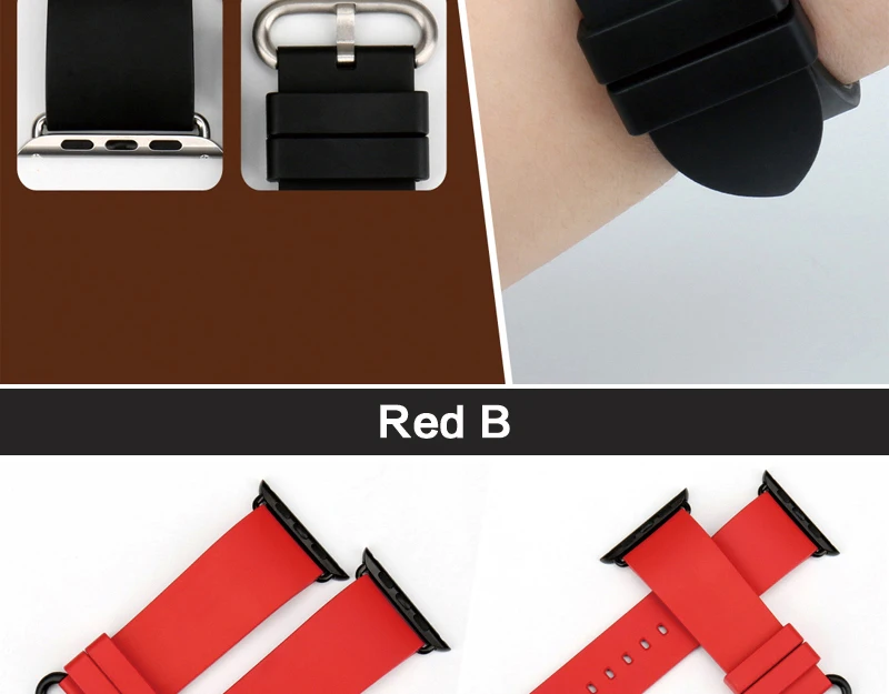 Аксессуары для часов MAIKES силиконовый ремешок для Apple Watch 44 мм 40 мм фторуглеродная Резина iWatch 4 3 2 1 Apple Watch 42 мм 38 мм