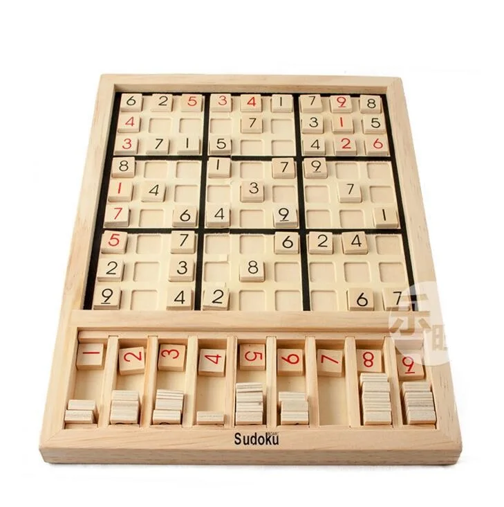 Sudoku Puzzle Wood Adult Desktop Game Board Toys