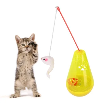 

Dog Cat Toy Ball Leak Tumbler Machine Detachable Bait Miss Teasing Dog Green Creative Gatos Cute Happy Fun For Cat