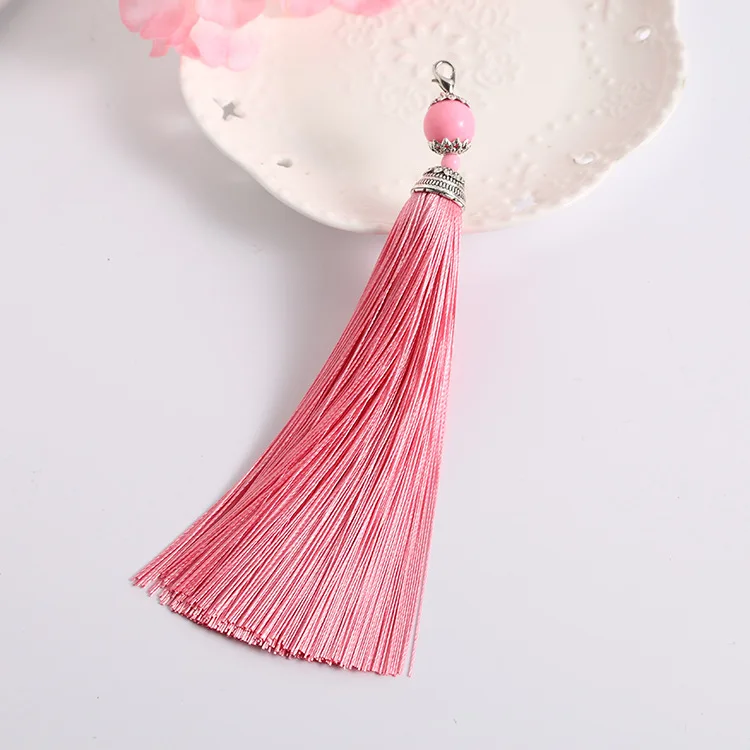 5pcs/lot 160mm Long Tassel With Bead Pendant DIY Decorative Tassels Accessories For Key Ring/Cellphone/Crafts/Bags Decoration 5pcs/lot 160mm Long Tassel With Bead Pendant DIY Decorative Tassels Accessories For Key Ring/Cellphone/Crafts/Bags Decoration
