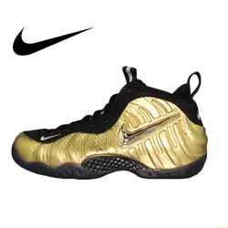 Nike Air Foamposite Pro Gold Bubble оригинальные мужские уличные баскетбольные кроссовки спортивные дизайнерские прогулочные #624041-701