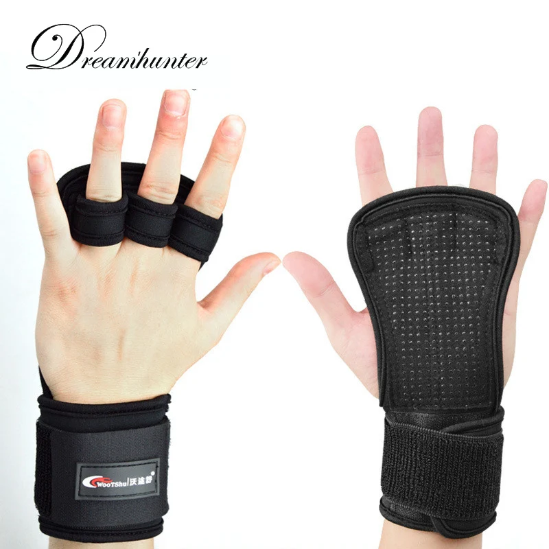 1 PCS Pull Up Half Finger Gloves Dumbbell Crossfit Palm Protectors