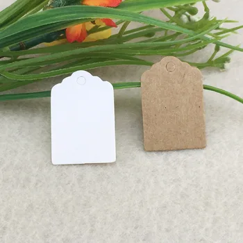 

600pcs/lot Blank Kraft Paper Gift HangTags DIY Greeting Cardboard Hangtags, gift Labels wedding hang tags 3x2cm