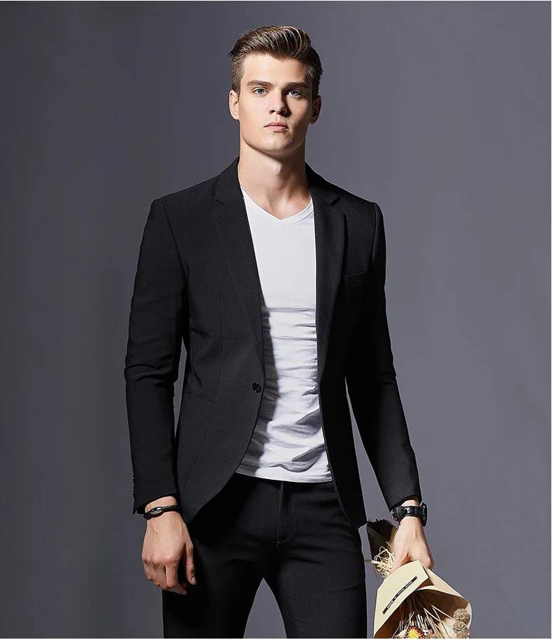 Топ Мода формальный бизнес блейзер для мужчин Жених три части бренд мужской s пиджак Slim Fit Одежда на одной пуговице свадебное платье