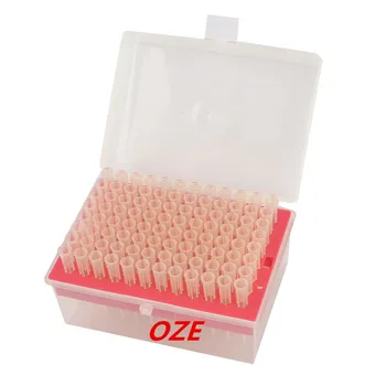 

1PCS Fuchsia Plastic Pipette Pipet Tips 200UL One Rack Holder Stand Set