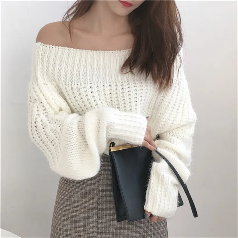 

small discount Indoorswoman ~ word shoulder shoulder sweater coat sweater girl