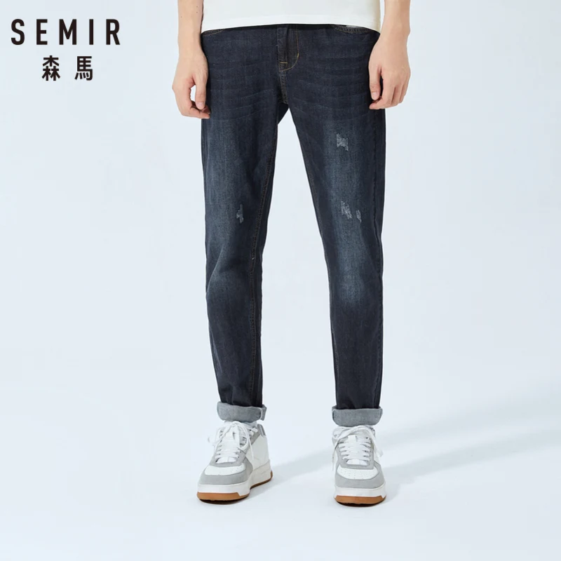 SEMIR джинсы мужские Студенческие летние новые брюки в Корейском стиле