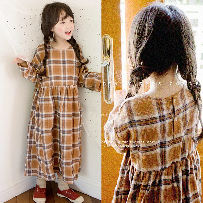 Brand Baby Girl Dress 2018 New Autumn Children Cotton Dress Kids Toddler Long Style Dress Kid Plaid Dress Teenage Clothes,#3483 Brand Baby Girl Dress 2018 New Autumn Children Cotton Dress Kids Toddler Long Style Dress Kid Plaid Dress Teenage Clothes,#3483